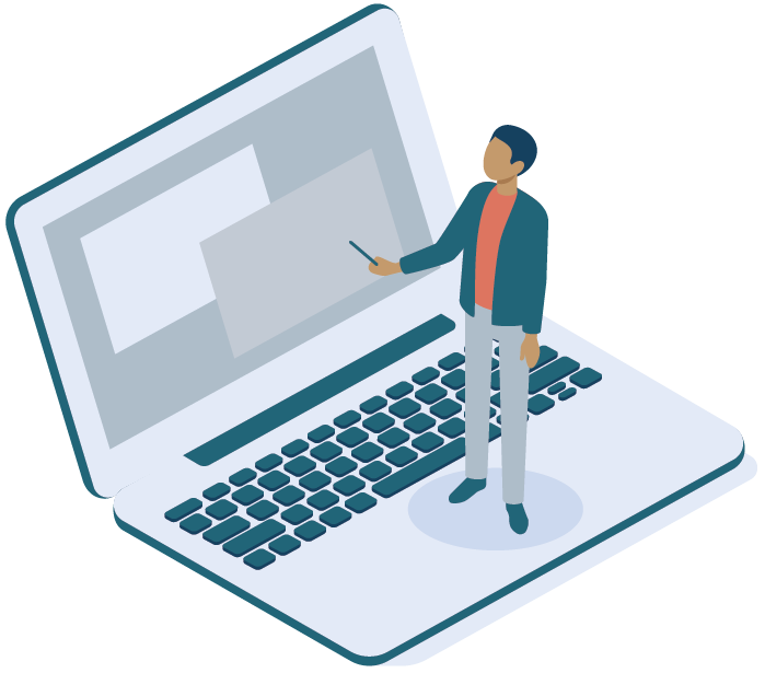 excelheadergraphic-03 Image: Illustration of man learning to be remote ready